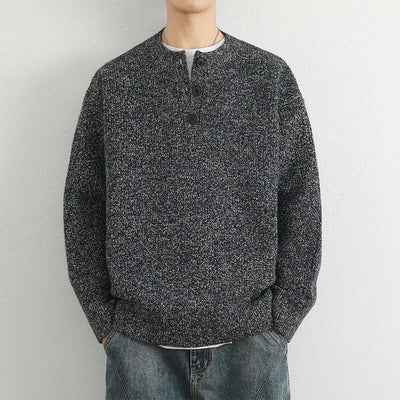 Buddha Stones Winter V-Neck Buttons Ribbed Design Warm Men's Long Sleeve Knitted Sweater - DarkGray - US/UK/AU42，EU52 (3XL) - image 18
