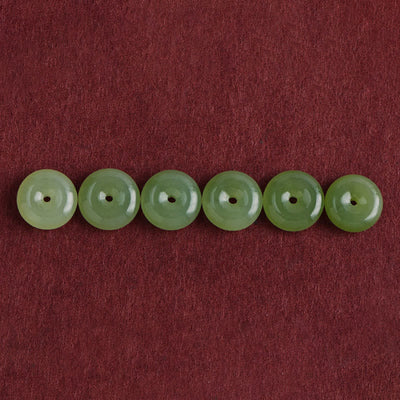 Buddha Stones Natural Hetian Jade Peace Buckle String Abundance Bracelet Anklet - image 16