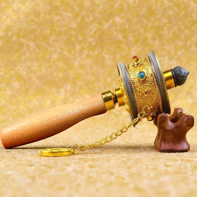 Buddha Stones Tibetan Lucky Prayer Wheel Decoration - image 2