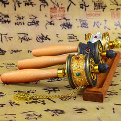Buddha Stones Tibetan Lucky Prayer Wheel Decoration - image 0