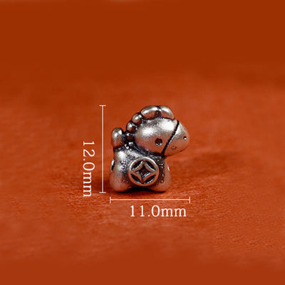 Buddha Stones 999 Sterling Silver Year Of The Horse 925 Sterling Silver Bell String Luck Child Adult Bracelet Anklet - image 20