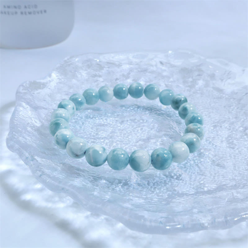 Buddha Stones Natural Larimar Wisdom Confidence Bracelet - image 11