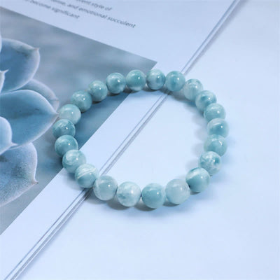 Buddha Stones Natural Larimar Wisdom Confidence Bracelet - image 4