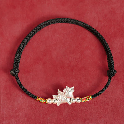 Buddha Stones 925 Sterling Silver Year Of The Horse Prosperity String Bracelet - image 13
