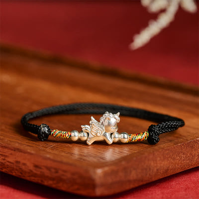 Buddha Stones 925 Sterling Silver Year Of The Horse Prosperity String Bracelet - image 14