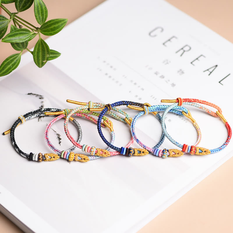 Buddha Stones Colorful Rope Eight Thread Peace Knot Luck Handmade Bracelet - image 15
