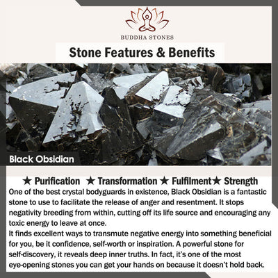 Buddha Stones Dragon Black Obsidian Transformation Fulfilment Necklace Pendant - image 5