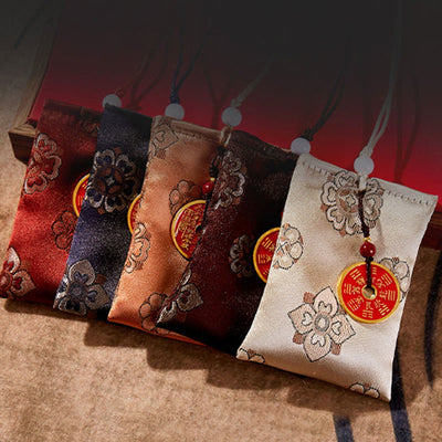 Buddha Stones Mountain Ghosts Spend Money Jacquard Embroidery Sachet Blessing Hanging Decoration - image 6