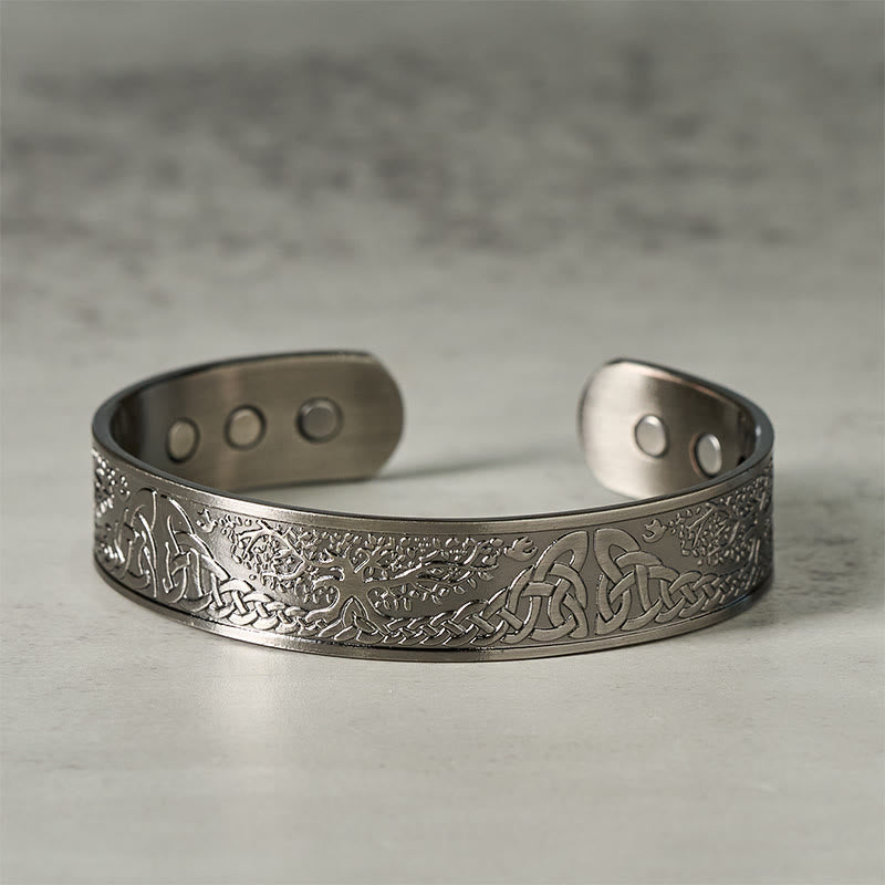 Buddha Stones The Tree Of Life Copper Open Balance Luck Cuff Bracelet Bangle - Copper (Wrist Circumference: 15-18cm) - image 0