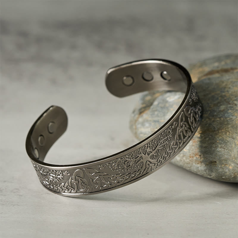 Buddha Stones The Tree Of Life Copper Open Balance Luck Cuff Bracelet Bangle - image 1