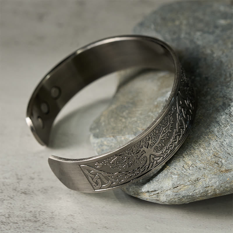 Buddha Stones The Tree Of Life Copper Open Balance Luck Cuff Bracelet Bangle - image 2