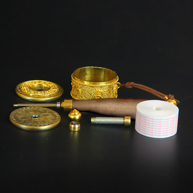 Buddha Stones Tibetan Lucky Prayer Wheel Six True Words Decoration - image 8