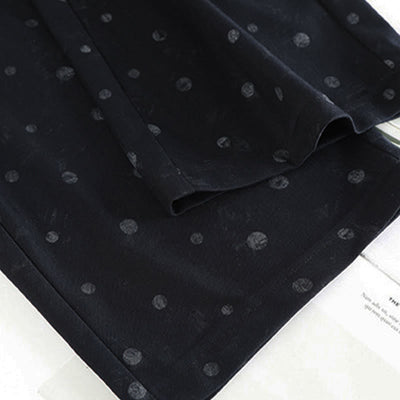 Buddha Stones Casual White Dots Pattern Polyester Women's Wide Leg Pants With Pockets - image 3