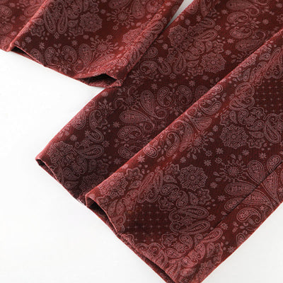 Buddha Stones Casual Floral Pattern Polyester Women's Wide Leg Pants With Pockets - image 11