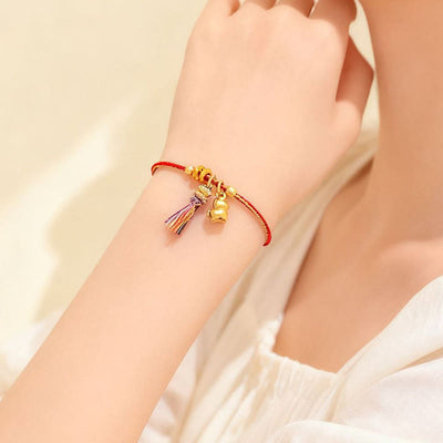 Buddha Stones Year Of The Horse Success Strength Braided String Adjustable Bracelet - image 9