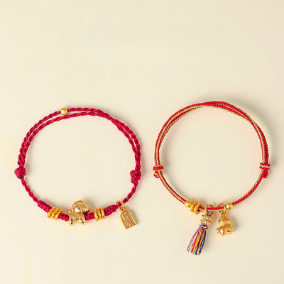 Buddha Stones Year Of The Horse Success Strength Braided String Adjustable Bracelet - image 11