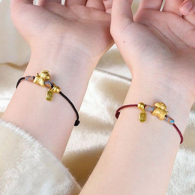 Buddha Stones Year Of The Horse Fu Character Handwoven String Luck Connection Bracelet - image 12