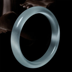 FREE Today: Abundance and Spiritual White Cat's Eye Cuff Bangle Bracelet - White Cat's Eye(Luck ♥ Positive) - 64mm - image 0