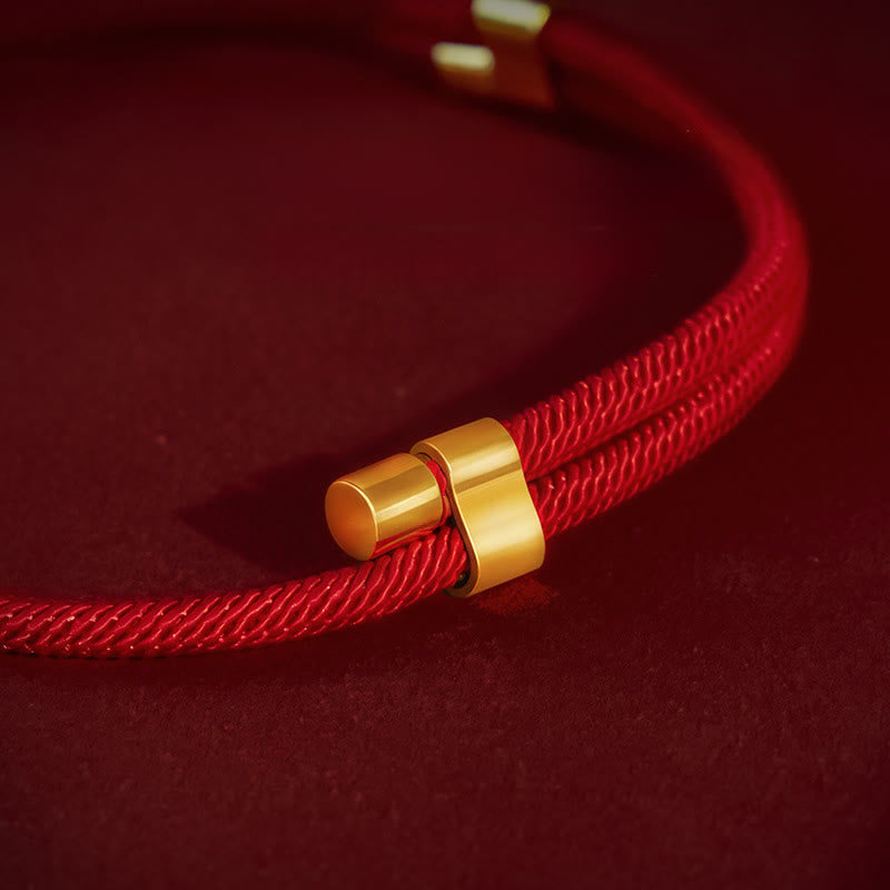 Buddha Stones Red String Peach Wood Bead Protection Adjustable Cats Small Dogs Pet Collar - image 2