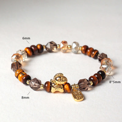 Buddha Stones Tiger Eye Ice Obsidian Pearl Year Of The Horse Lucky Fortune Prosperity Bracelet - Tiger Eye Ice Obsidian(Wrist Circumference: 14-15cm) - image 11