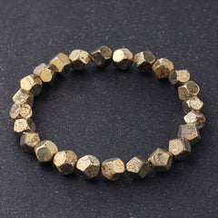 Buddha Stones Irregular Beads Pyrite Protection Confidence Bracelet - Pyrite(Wrist Circumference:15-16 cm) - image 0