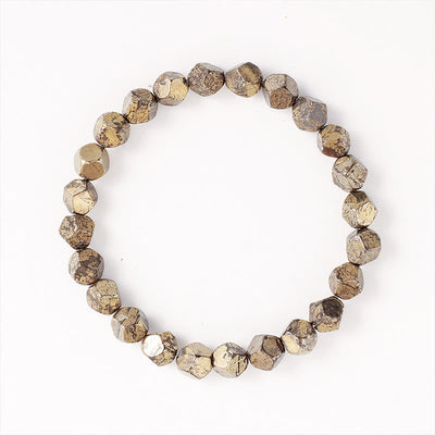 Buddha Stones Irregular Beads Pyrite Protection Confidence Bracelet - image 8