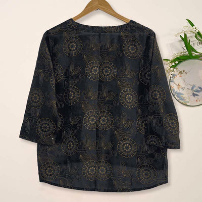 Buddha Stones Spring V-Neck Printed Floral Pattern Women's Long Sleeve Shirt - image 13