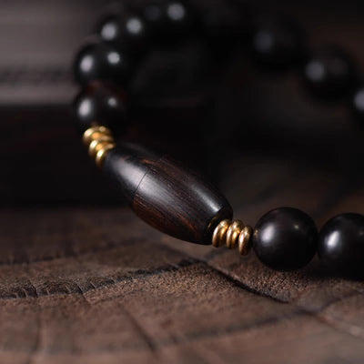 Buddha Stones Ebony Beads With Sutra Scroll Blessing Protection Bracelet - image 7