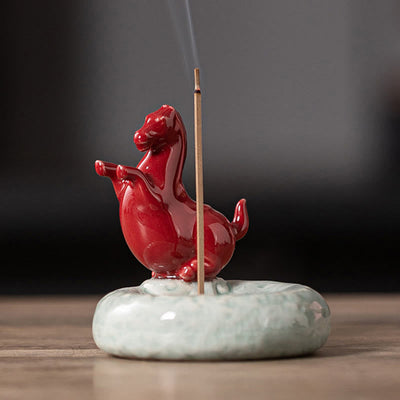 Buddha Stones Year Of The Horse 2026 New Year Home Decoration Incense Burner - Red Standing Horse(7.4*7.4*7.2CM) - image 17