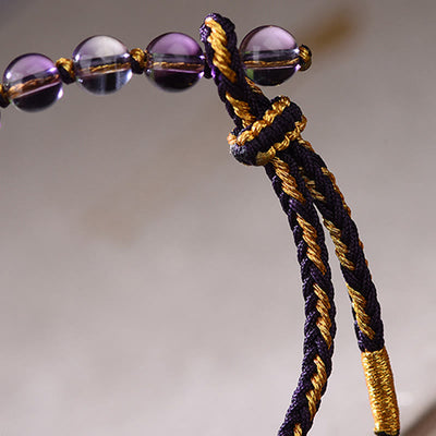 Buddha Stones Five-Emperor Coins Copper Amethyst Cinnabar Black Red String Balance Attract Fortune Bracelet - image 15