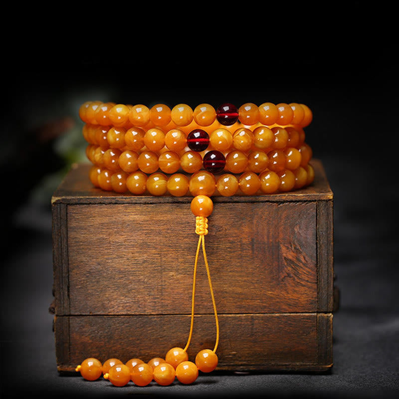 FREE Today: Meditation Tibetan Amber Round Bead Mala - image 4