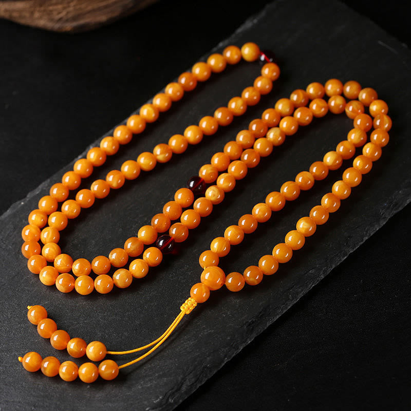 FREE Today: Meditation Tibetan Amber Round Bead Mala - image 3