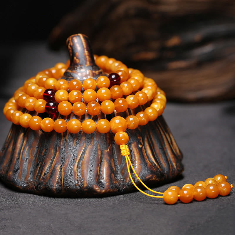 FREE Today: Meditation Tibetan Amber Round Bead Mala - image 1