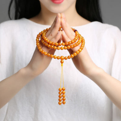 FREE Today: Meditation Tibetan Amber Round Bead Mala - image 7