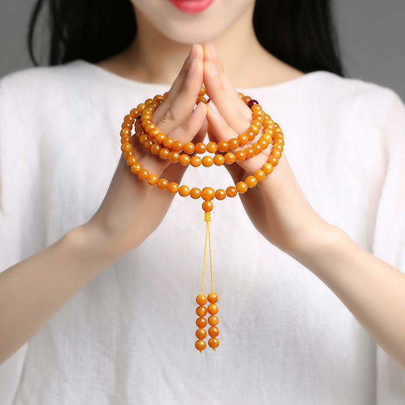 FREE Today: Meditation Tibetan Amber Round Bead Mala - image 7