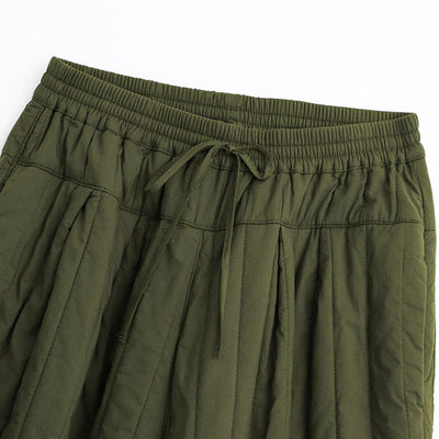 Buddha Stones Winter Plain Color Blocking Design Cotton Women's Harem Pants With Pockets - image 22