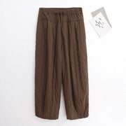 Foviel Winter Plain Color Blocking Design Baumwolle Damen Harem Hose mit Taschen