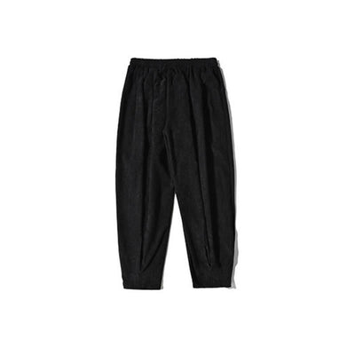 Buddha Stones Retro Men's Plain Fleece-Lined Corduroy Simple Design Harem Pants With Pockets - image 46