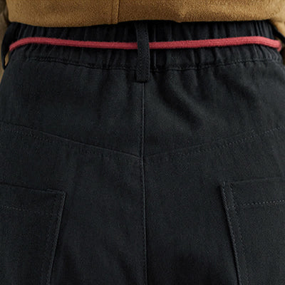 Buddha Stones Plain Cotton Casual Women's 7-8 Length Pants With Pockets - image 16