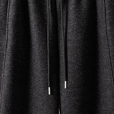 Buddha Stones Plain Cotton Lace-Up Design Thick Women's Pants With Pockets - image 3