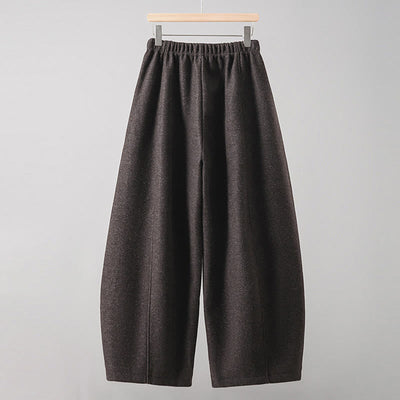Buddha Stones Plain Cotton Lace-Up Design Thick Women's Pants With Pockets - image 15