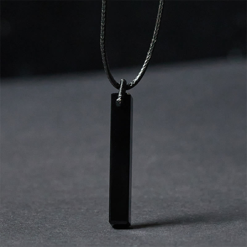 FREE Today: Transformation and Fulfilment Black Obsidian Blue Sandstone Necklace Pendant - Black Obsidian - image 0