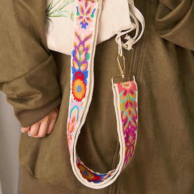 Buddha Stones Multicolor Sunflower Embroidery Adjustable Handbags Crossbody Shoulder Bag Straps - image 17