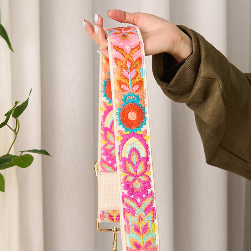 Buddha Stones Multicolor Sunflower Embroidery Adjustable Handbags Crossbody Shoulder Bag Straps - image 11