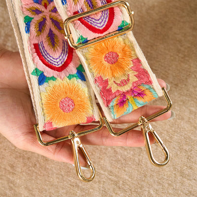 Buddha Stones Multicolor Sunflower Embroidery Adjustable Handbags Crossbody Shoulder Bag Straps - image 16