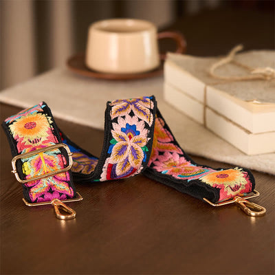 Buddha Stones Multicolor Sunflower Embroidery Adjustable Handbags Crossbody Shoulder Bag Straps - image 5
