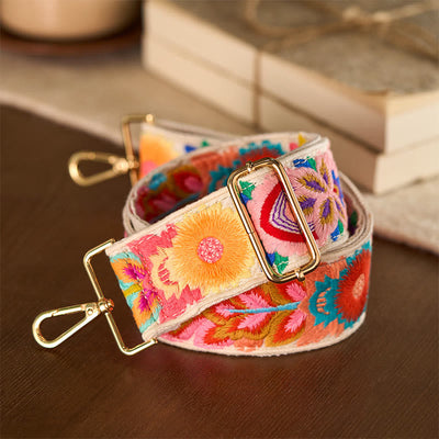 Buddha Stones Multicolor Sunflower Embroidery Adjustable Handbags Crossbody Shoulder Bag Straps - image 13