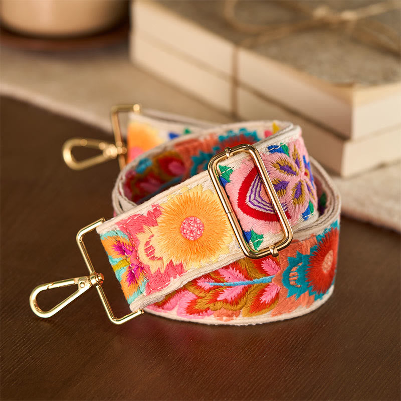 Buddha Stones Multicolor Sunflower Embroidery Adjustable Handbags Crossbody Shoulder Bag Straps - image 13