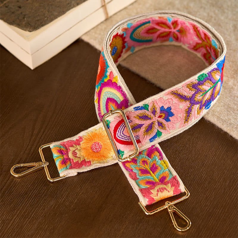 Buddha Stones Multicolor Sunflower Embroidery Adjustable Handbags Crossbody Shoulder Bag Straps - image 12