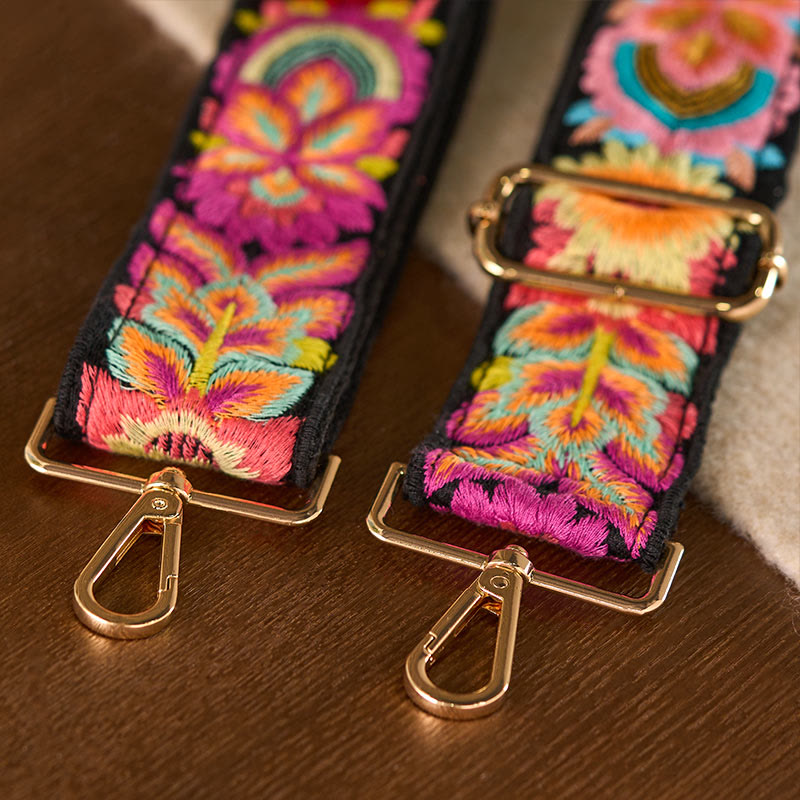 Buddha Stones Multicolor Sunflower Embroidery Adjustable Handbags Crossbody Shoulder Bag Straps - image 7